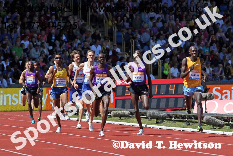 Mens 1500 metres, IAAF Diamond League, Birmingham. Photo: David T. Hewitson/Sports for All Pics